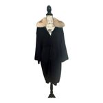 ZARA  Knit SZ M fur collar oversized winter coat Photo 2