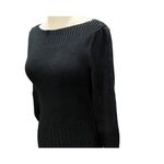 Ralph Lauren Lauren Cable Knit Sweater Dress S Black 3/4 Stretch Preppy Classic Photo 3