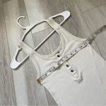 Faherty Henley Tank Top ribbed womens Beige (xsmall) contemporary casual summer Size XS Photo 2