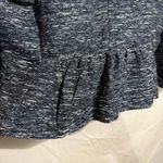 Tommy Hilfiger Navy & White Textured Tweed Jacket w/Ruffled Back Size 8 Photo 2