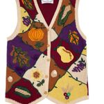 Vintage 1995 Eagle's Eye Collectibles Fall Harvest Knit Sweater Vest Retro 90s Red Size undefined Photo 0
