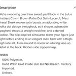 Lulu's brown Polka Dot Maxi Dress Size M Photo 5