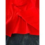 Zesica Sleeveless Blouse with Peblum Waist and Bows NWT Size XL (P11) Red Photo 7