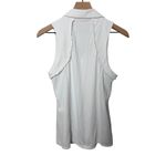 Lilly Pulitzer  Martina Sleeveless Golf Polo Shirt Meryl Nylon Pique UPF White LG Photo 7