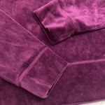 Calvin Klein  purple velour cropped hoodie woman’s size large Photo 3