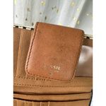 Fossil  Polk Dot Color Block Cow Hide Leather Snap Button Closure Back Zip Wallet Photo 5