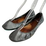 Tieks ‎ ballet flats pewter silver leather size 9 slip on shoes ballerina style Photo 2