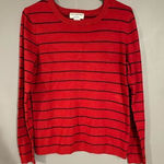 Covington  Red And Black Striped Crew Neck Sweater Size Medium Photo 0