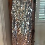 ZARA NWT  Silver and Pink Knit Sequin Midi Dress Photo 2