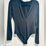 Reformation Troye Knit Black Bodysuit in XL Photo 0