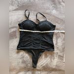 Almost Famous  Black One Piece Corset Tank Top Lace Push Up Bodysuit Sz L EUC Photo 5