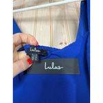 Lulus NWT  Summer Invite Royal Blue Tie-Strap Tiered Midi Dress Wedding Gala XXL Photo 3