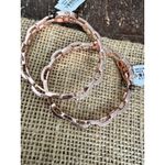 Guess NWT Rose Gold Tone Chain Link Bracelet Set with Rhinestones Photo 4