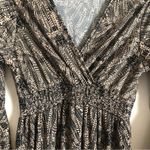 Lapogee Witchy Fall Geometric Black Tan Pattern Bell Sleeve V Photo 7