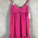 Betsey Johnson Sheer Pink Babydoll Nighty Mini Dress SMALL Photo 7