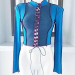 Rehab Ur Cancelled Lace Up Crop Top, Size S Photo 0