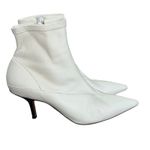 CELINE  Paris Women's White Leather Ankle Heel Boots Size 5.5 (36) Pointed Toe Photo 8