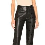 Vintage Embroidered Leather Boho Hippie Kerry Grima Flare Pants Brown Size S Photo 0