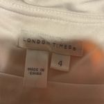 London Times  Black White Pleated Sheath Dress Size 4 Cocktail Party Photo 8