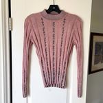 Qiviuk Ines Pullover Sweater Bison Merino Mulberry Silk Knit Pink Small EUC Photo 1
