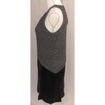 THML  Dress ~ Cute Shift Dress With Faux Leather Bottom ~ Gray & Black ~ Small Photo 3