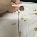 Old Navy Woman’s  Size 10 Shorts White With Gold Palm Trees Photo 3