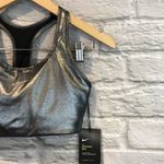 Nike NWT  Swoosh Bra Classic Style Metallic Silver Photo 5