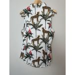 Bad Birdie Golf Women's Polo Shirt Tropical Sleeveless Size XL‎ leopard Print Photo 4