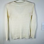 Zenana Outfitters  Women’s Ivory V-Neck Knit Sweater, Size Small Classic and Cozy Photo 4