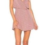 Lovers + Friends NWT Coco Red Striped Wrap Dress Draped Overlay Photo 0