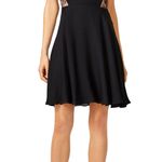 Jason Wu Black Silk Georgette Floral Lace Panel Fit And Flare Dress Size 6 Photo 0