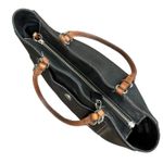 Coach Vintage 00s Y2K  Black Pebbled Leather Chelsea Handbag Brown Straps Purse Photo 12