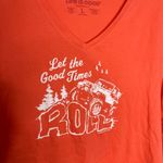 Life is Good  let the good times roll jeep crusher lite tee womens size large Photo 1