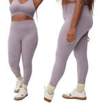 Everlane  Purple Dusty Lavender Knit The Seamless‎ Leggings Size M/L NWT Photo 1