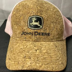  SNAPBACK HAT  ONE SIZE PINK WITH CORK FRONT JOHN DEERE GRAPHIC Photo 11