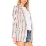 Free People  Uptown Girl Oversized Blazer in Pink Stripes 100% Cotton, Small‎ Photo 6