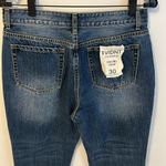 Evidnt  Malibu Blue Dip Dyed Two Tone Cropped Jeans Photo 5