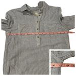 Marine layer Hazel Button Down Top - Oat/Grey Shadow Stripe - XS Photo 3