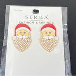 Serra  Santa Claus Christmas Earrings Rhinestone Pearl Beard Photo 8