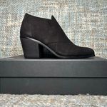 Eileen Fisher Ember Leather Block Heel Ankle Boots in Black Tumbled Nubuck Photo 0