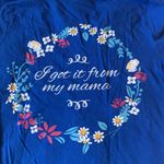 Women’s Blue Alpha Phi Sorority Tee Shirt Flower Design Size Medium Photo 4