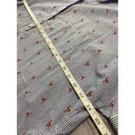 BeachLunchLounge Button Tie Front Shirt Women L Short Sleeve Stripe Flamingo Photo 5