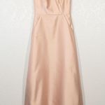 Alfred Sung NWT Toasted Sugar Pink Sleeveless V-Neck Satin Gown Size 4 Photo 2