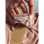 Project Social T  Sweater Womens Small Pink Burnout Short Sleeves Tops Knit Photo 5