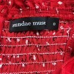 Sundae Muse Archie Red Floral Mini Peasant Dress size 8 Photo 6
