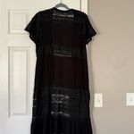 POL  Black Lace Long Maxi Cardigan Coverup Halloween Whimsy Goth Photo 2