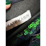 Kate Kasin Mermaid One Shoulder Green Sequin Gown Formal Bridal Wedding Size 16 Photo 4