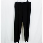 Philippe Adec Black Straight Leg Button Closure Dress Pants Size 12 Photo 1