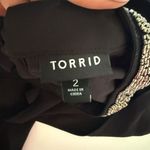 Torrid  Choker Tank Georgette Jeweled Neck Sleeveless Lined Tie Blouse Sz 2 (2X) Photo 3