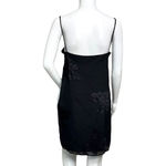 Amuse Society Dress Womens Small Black Chiffon Velvet Floral Slip Dress Romantic Photo 3